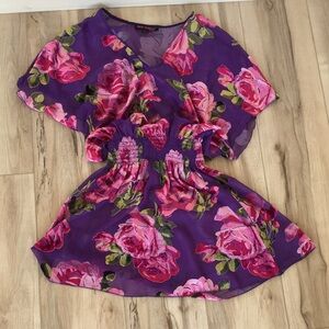 Betsy Johnson Floral Purple Dress